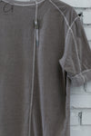 Boris Bidjan Saberi 24 Autumn/Winter Short-sleeved T-shirt TS CLASSIC1.RIBRF-F035-L.CARBON LIGHT CARBON
